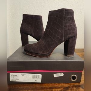 Vince Camuto Blackbear Suede Croc Boots